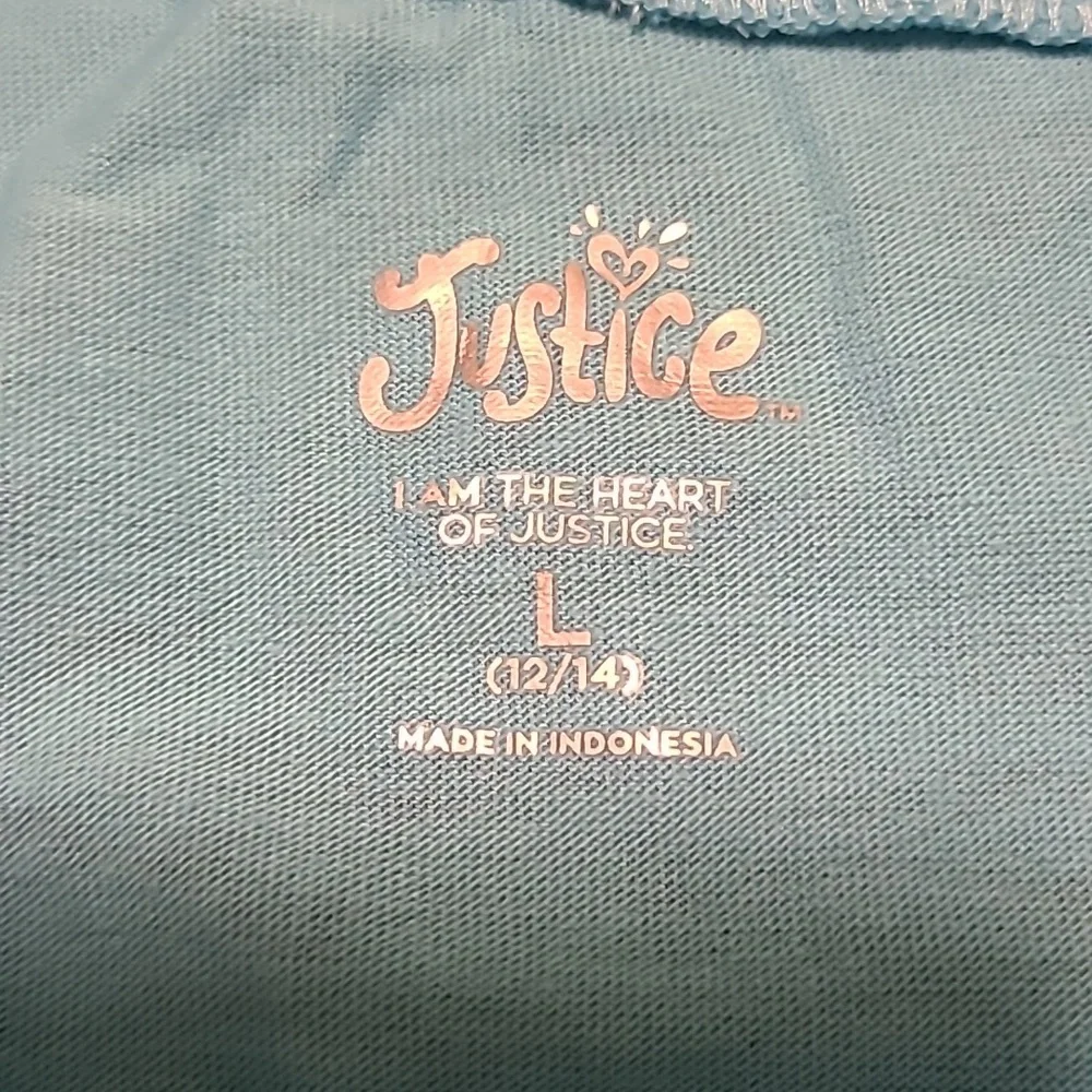 Justice Be Kind Tie Front Shirt - Girls Large